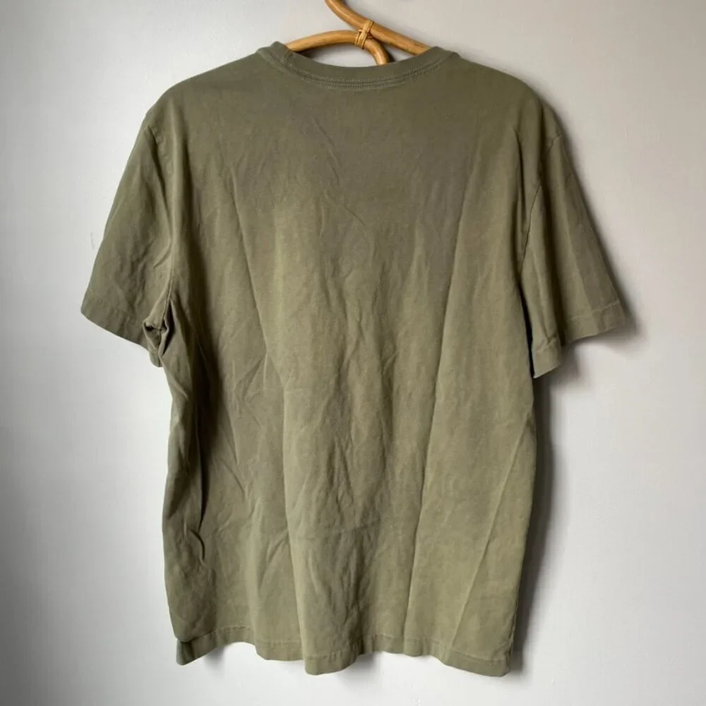 Life Is Good Army Green Golden Retriever Crusher T-shirt Men's Medium